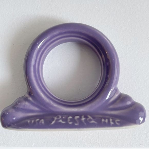 Fiesta Homer Laughlin Retired Limited Edition Color Lilac Napkin Ring 1994-1995 - Picture 8 of 13